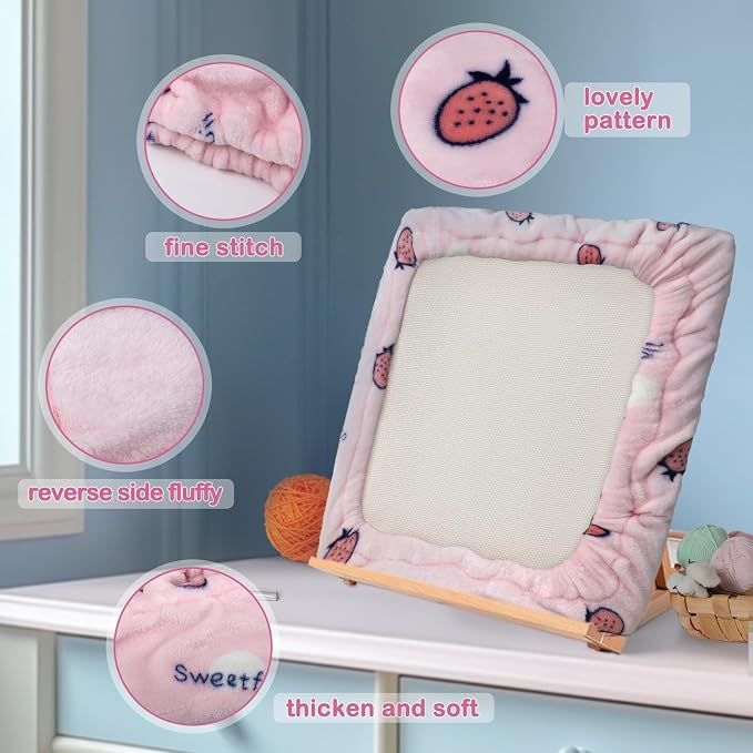 Rug Hooking Frame, Punch Needle Frame, Gripper Strip Frame,Cross Stitch Hoop, with Frame Flannel Cover (9.8*9.8 inch) - Image 6