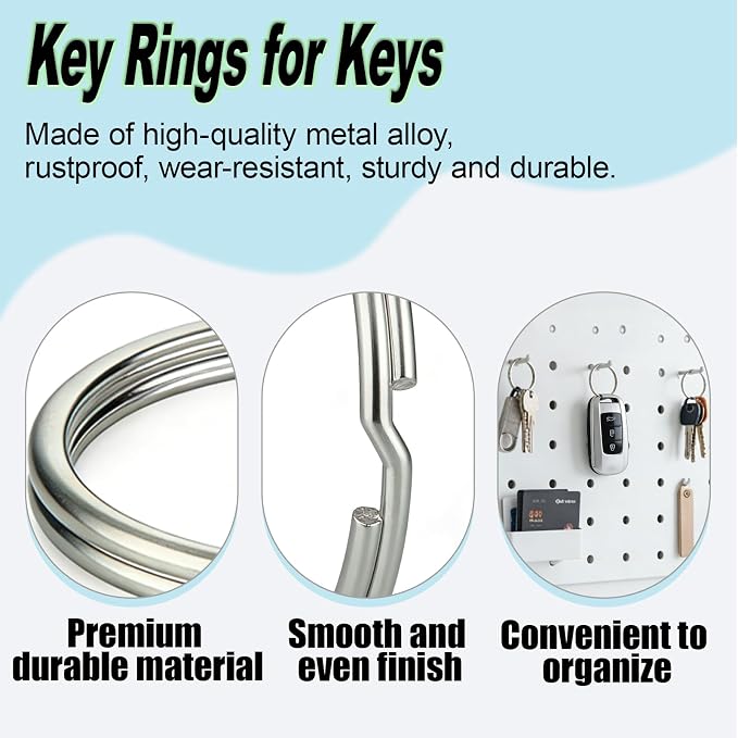 500PCS Key Rings Bulk,1 Inch (25mm) Split Metal Alloy Keychain Rings | Sturdy alloy split key‑rings fit jewelry‑making,bag pendants,handmade crafts and daily key‑organizing - Image 4