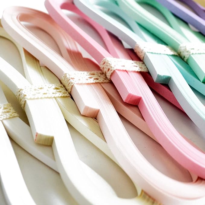 Quilling Strips Set 1280 Strips 32 Colors TANT Paper 10mm/0.39in | 116 GSM 39cm (15.35in) x 10mm (0.39in) Consistent Colorfast Fine-Textured Resilient Substantial - Image 2