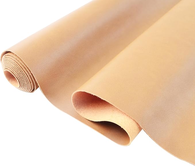 2 Yards 54" x 72" Calfskin Soft Faux Leather Fabric Brown Fake Leather Fabric Upholstery Vinyl for Sofa Chairs Car Seats Crafts by Bobeey