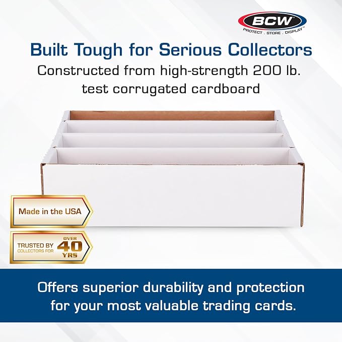 BCW 3200 Count Storage Box (Full Lid) - 10ct | Cardboard Box for Cards - Image 2
