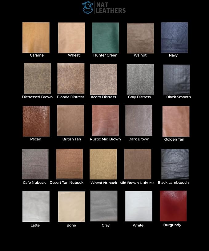 NAT Leathers Mid Brown Cognac Soft Faux Leather Fabric Sheet PU (Peta Approved Vegan) Sold by the Yard Synthetic Pleather 0.9 mm Nappa Soft Smooth Upholstery (Mid Brown, BY THE Yard) - Image 4