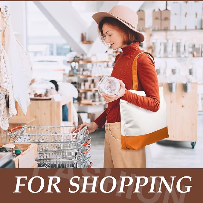 Sanwuta 20 Pcs Large Blank Canvas Tote Bags and Makeup Bags Blank Reusable Grocery Luggage Canvas Tote with Handles (Rainbow Essentials) - Image 7