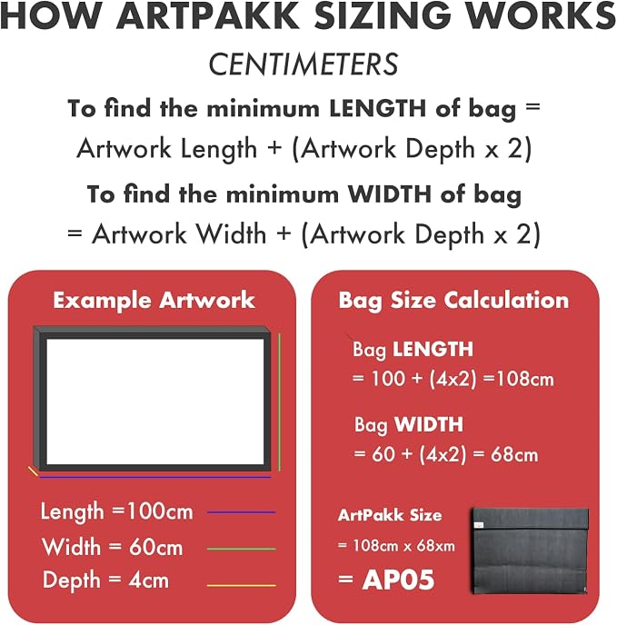 Art Bags (AP05-44 1/2" x 34") - Strong • Shock-Absorbent • Reusable • Non-Toxic • Waterproof • Acid-Free Lining - Long-Term Art Storage + Shipping + Protection Solution (Color May Vary) - Image 6