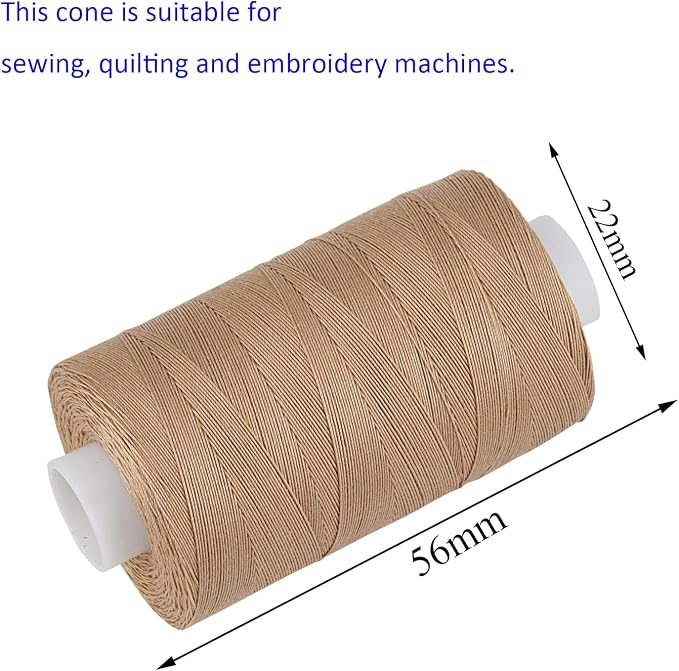 Simthread All Purposes Cotton Quilting Thread 50WT 3 Plies for Piecing Sewing Embroidery Applique etc - 550 Yards Each (12 Jeans & Neutral Colors) - Image 3