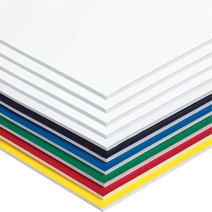 UCreate Foam Board, 6 Assorted Colors, No UPCs, 20" x 30", 10 Boards by UCREATE