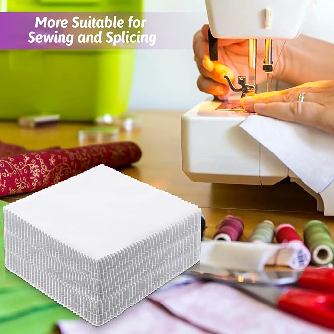 200 Pack 5-inch Cotton Fabric Squares, 5″ Precut Cotton Fabric Squares, Solids White Charm Pack, White - Image 6