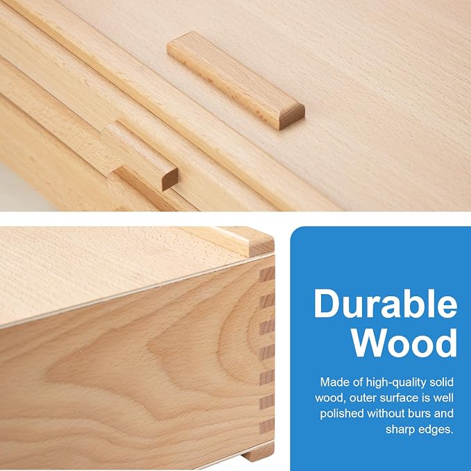 Wooden Pastel Storage Box With 6 Removable Drawers | Artist Supply Storage Box, Portable Organizer Box for Pencils, Markers, Brushes and Painting Tools - Image 6