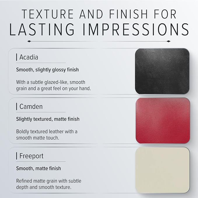 Gallery Leather Slimline Photo Album for 4x6 Pictures with Slip-In Pockets | and Writing Space Holds 120 Photos Premium Bonded Leather 3-Ring Binder, Made in USA, Acadia Burgundy - 11.75" x 8" - Image 7