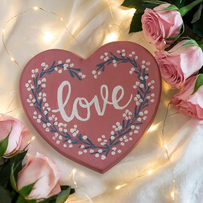 Wooden Hearts for Crafts, 8 inch Small Wood Hearts, 1/4 inch Thick, Pack of 5 Unfinished Wooden Hearts, Great for Valentines Day Crafts & DIY Party Décor - Image 6