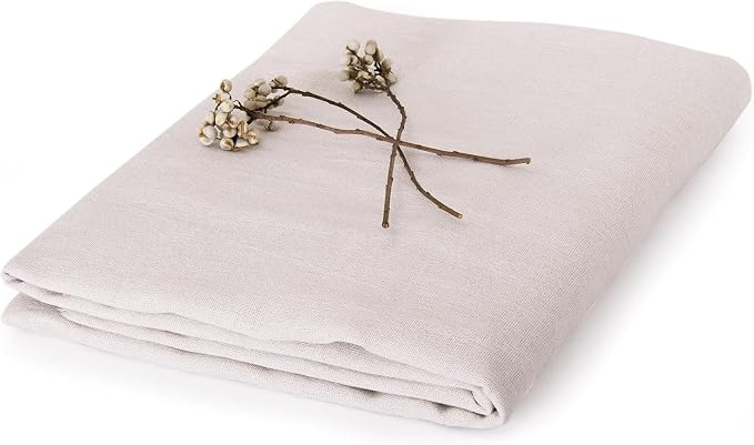 Linen Fabric by the Yard Bright White 1 Yard 62 Inch Wide | Linen Embroidery Fabric Plain Solid Color Cloth for Needlework, Quilting, Embroidery, Curtain, Garments Craft by LOVOUS