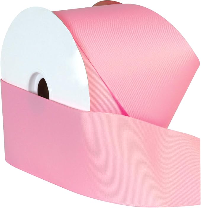 Berwick Offray 3" Grosgrain Ribbon, Pink, 50 Yards - Image 2