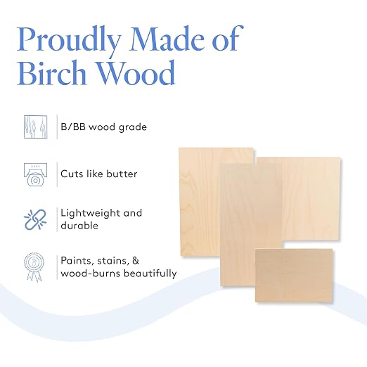 Baltic Birch Plywood - 24 x 36 x 1/2 Inch, 12 mm, Pack of 2, B/BB Grade, Stronger Than Basswood or Balsa, Perfect for Laser, CNC Cutting, Wood Shelves by Woodpeckers - Image 4