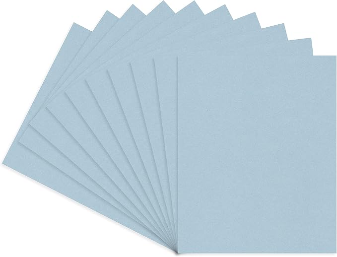 CountryArtHouse Baby Blue Acid Free 11x14 Backing Board - Uncut Photo Mat Board - 100 Sheets by CountryArtHouse