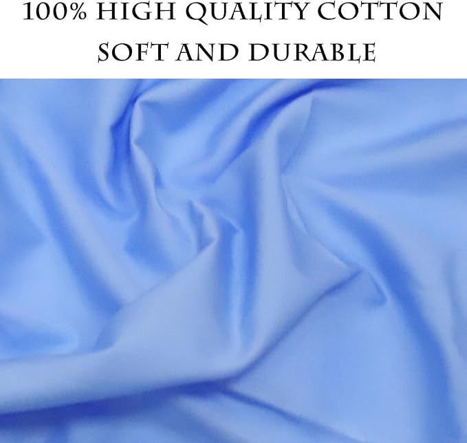 3 Yards Sky Blue Cotton Fabric by The Yard in Solid Color - 59” Wide High-Density Natural Cotton Material Apparel Cloth for Quilting, Sewing, Crafts, Binding, Backing & Lining - Image 2