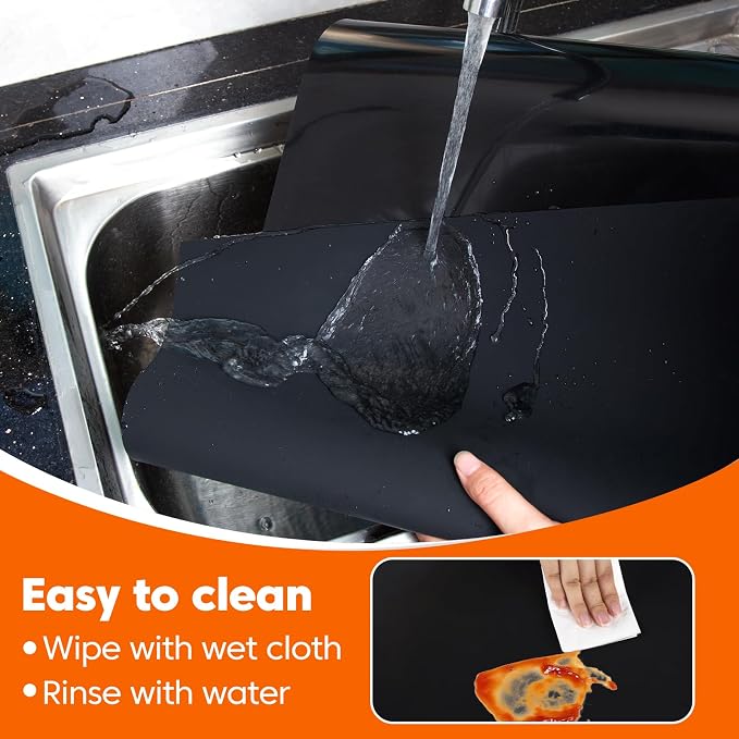 Large Silicone Mat, 24"x80" Heat Resistant Mats for Countertop, Black | Multipurpose Use Cuttable Silicone Roll for Use As Kitchen Island Mat, Dining Table Mat. Skin-friendly Material - Image 7