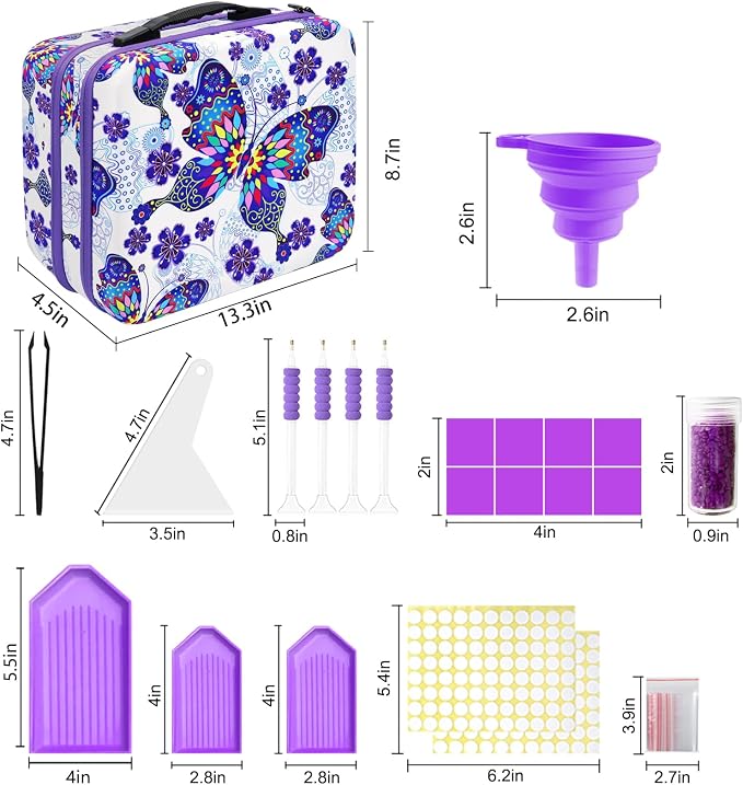 ZORETCO Diamond Art Storage - 240 Containers Diamond Art Kits for Adults | Diamond Painting Storage Case with Tools, Diamond Art Supplies Storage for Diamond Painting Accessories, Bead, Gem, Crafts - Image 5