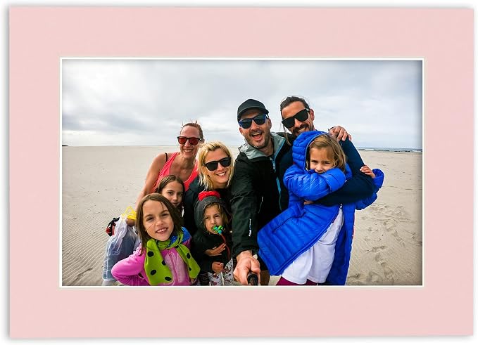 5x7 Mat for 8.5x11 Frame - Precut Mat Board Acid-Free Soft Pink 5x7 Photo Matte Made to Fit a 8.5x11 Picture Frame, Premium Matboard for Family Photos, Show Kits, Art, Picture Framing, Pack of 10 Mats - Image 6