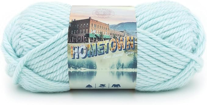 Lion Brand Yarn Hometown Yarn, Super-Bulky Yarn for Knitting, Crocheting, and Crafting, 1 Pack, Louisville Julep | Super Bulky Acrylic Fiber for Warm Crochet Blankets, Knit Winter Hats, Chunky Cardigans, Soft Scarves, Weaving by LionBrandYarn