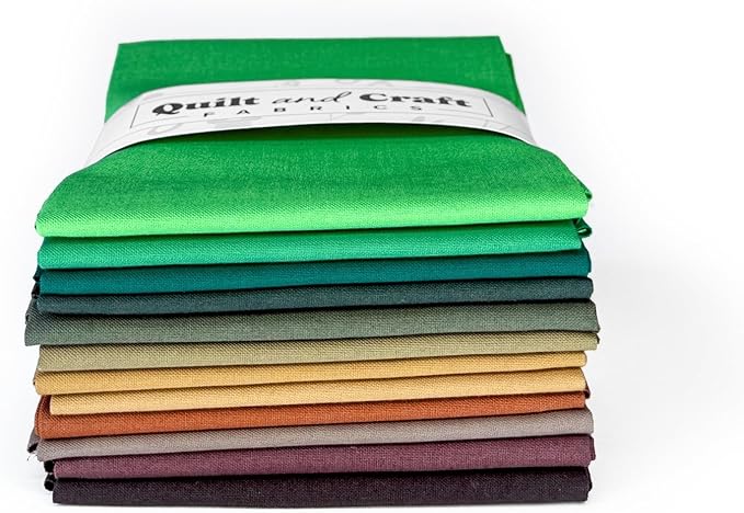 Fat Quarter Fabric Pack -Premium Cotton Quilting Bundle - 18" x 22" (Woods Palette) - Image 3