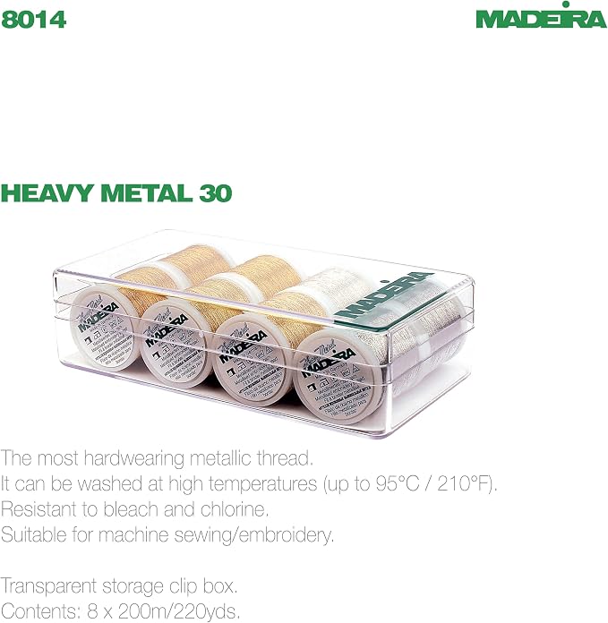 Madeira 40 Heavy Metal Gift Box 8ct Thread Set, Assorted - Image 3