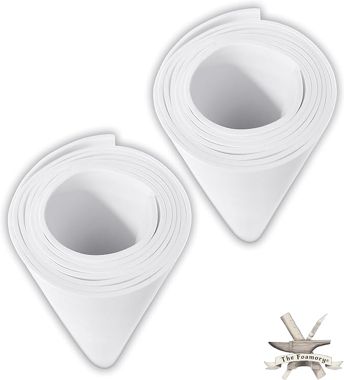 The Foamory 2-Pack White EVA Foam Sheet - 3mm Thick 35x59 inch Craft Foam | Premium High-density 85kg/m³ Shape Retention Foam. Easy Heat Shape and Sand DIY Armor, Comic-con, Anime and Halloween Costume by TheFoamory