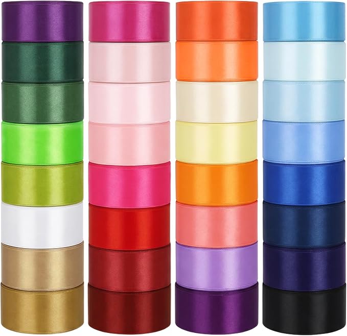 800 Yards Ribbon,1-1/2 Inch Satin Ribbon (32 Colors) | Single Face Satin Ribbons, Perfect for Gift Wrapping, Wedding Decoration,Handmade Bows,Wrapping Bouquet and More by Unknown