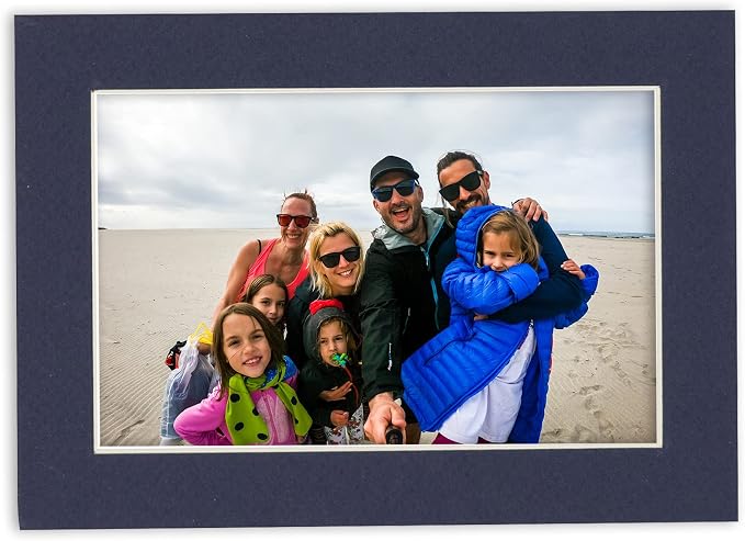 5x7 Mat for 8.5x11 Frame - Precut Mat Board Acid-Free Navy 5x7 Photo Matte Made to Fit a 8.5x11 Picture Frame, Premium Matboard for Family Photos, Show Kits, Art, Picture Framing, Pack of 25 Mats - Image 6