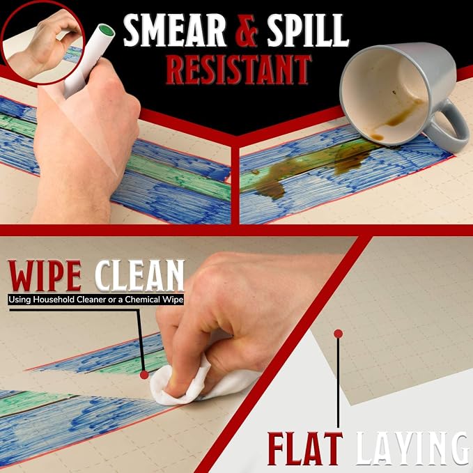 Silicone Battle Grid Mat - 24"x 36" Double-Sided Tabletop RPG Map - XL Parchment Gaming Surface for D&D, Pathfinder - Foldable, Non-Slip, Dry/Wet Erase Dungeon Master Mat - Image 4