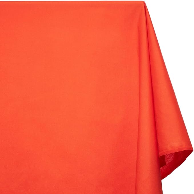 Cotton Polyester Broadcloth (44/45 Inch) Plain Weave Fabric by The Yard - for Sewing Fashion Apparel, Decor, & More (Orange, 10 Yards) - Image 2