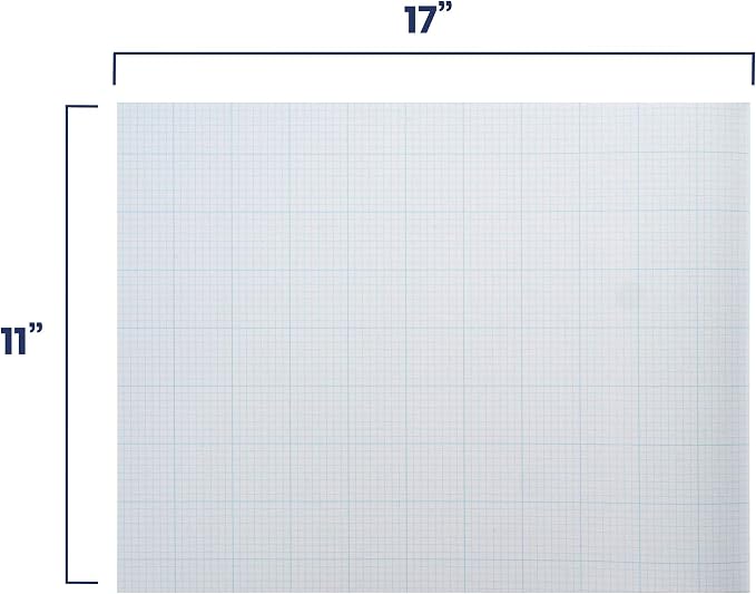 Pacific Arc Drafting Vellum Sheets, 100-Sheets 11 x 17 inches Paper Rag Vellum Gridded 8 x 8 - Image 4