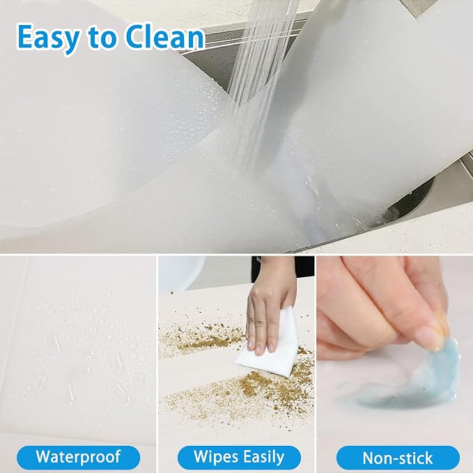 Extra Large Silicone Mat 78.74”x19.69”x0.08”, Multipurpose Silicone Mat Thick Heat Resistant Mat Shipped Rolled Up Kitchen Counter Mat Nonslip Silicone Mats for Kitchen Counter Translucent | Thick Nonslip Silicone Counter Mat, Waterproof Kitchen Counte... - Image 7