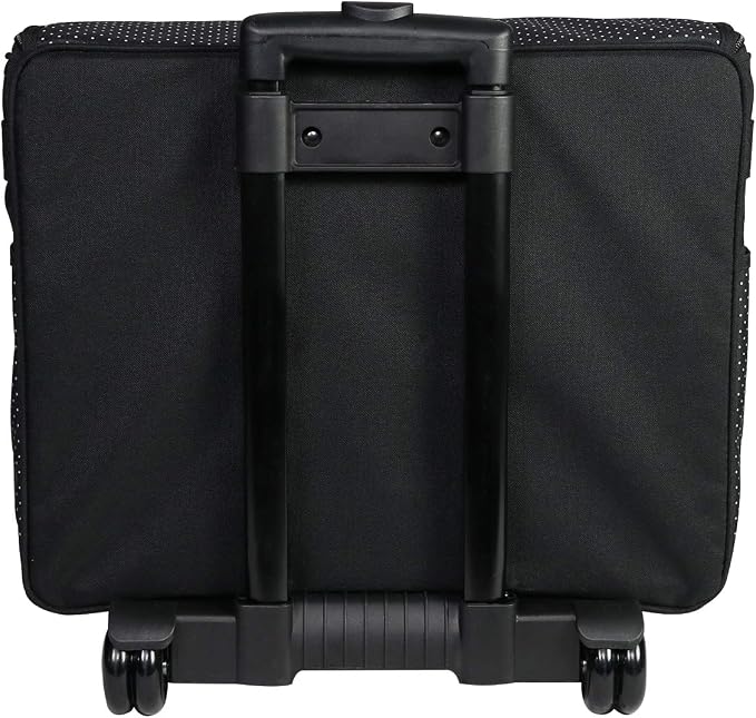 Everything Mary Collapsible Sewing Machine Case, Black Dot - Craft Rolling Tote Cover Bag with Wheels for Brother, Singer & Most Machines - Storage Organization Carrying Cart for Accessories - Image 7