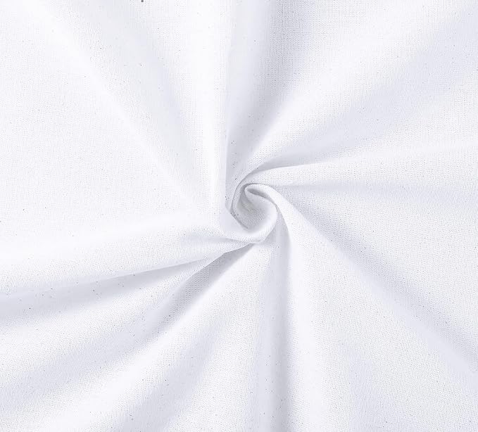 VDS 50 Yard Long, 100% Cotton Muslin Fabric 48” Inch Wide, White Bleached Medium Weight Fabric Linen Textile for Backing Material Quilting Sewing Draping Apparel Cloths Crafts DIY Multipurpose - Image 4