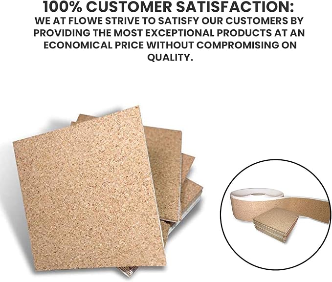 Flowe Cork Tiles, Self-Adhesive Backing for Coasters, Tiles, Wall Bulletin Boards, Natural, (3-3/4" x 3-3/4") (200) - Image 8