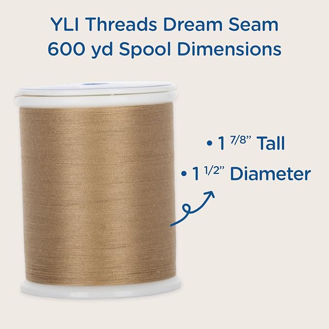 YLI Cotton Quilting Thread – 50 wt Egyptian Cotton for Piecing & Quilting - Low-lint & Strong - 600 Yard Spool - Siesta - Image 2