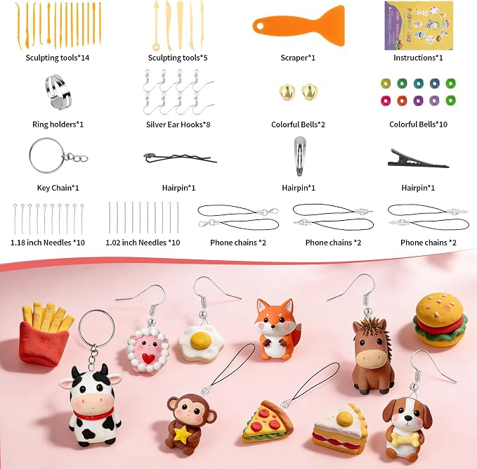 Artpar 52 Colors Polymer Clay Kit,Oven Bake Modeling Clay for Kids Adults | DIY Molding Clay Starter Sculpting Set With Tools & accessories,Non-Sticky,Kids School Classroom Stem,Home Party Art Crafts - Image 7