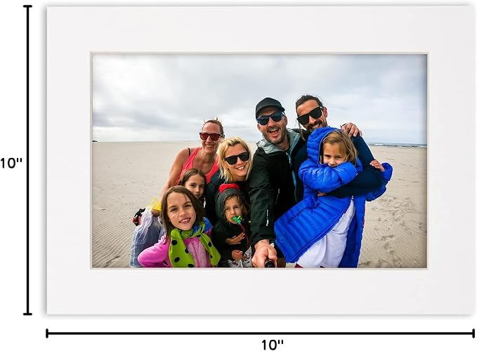 5x7 Mat for 8x10 Frame - Precut Mat Board Acid-Free Show Kit with Backing Board, and Clear Bags White 5x7 Photo Matte Made to Fit a 8x10 Picture Frame Matboard for Framing, Pack of 25 Mats - Image 10