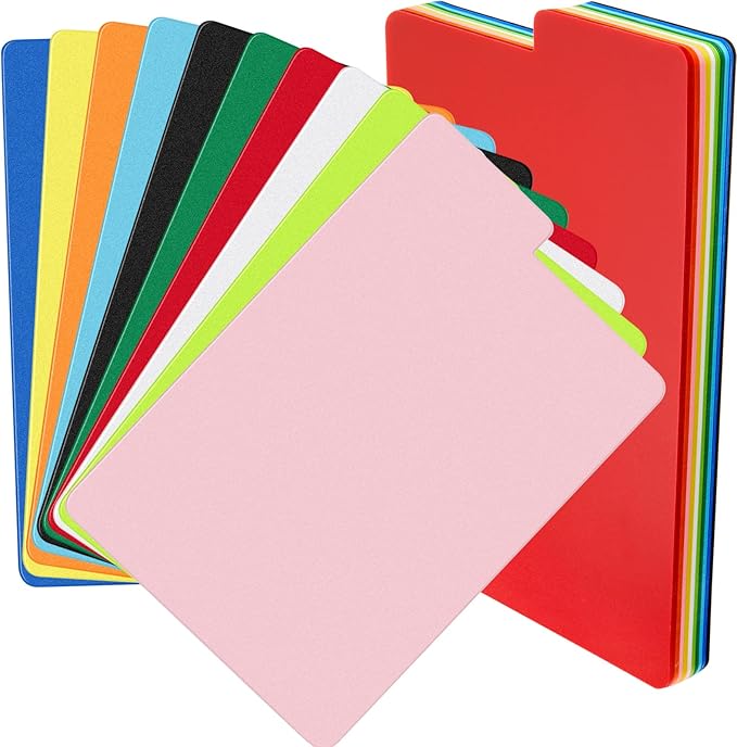 Lewtemi 50 Pcs Comic Book Dividers Multicolor Frosted Card Separator with Tabs Large Plastic Comic Book Dividers for Books Storage Boxes, 10 Assorted Colors, 7.25 x 11.25 Inch by Lewtemi