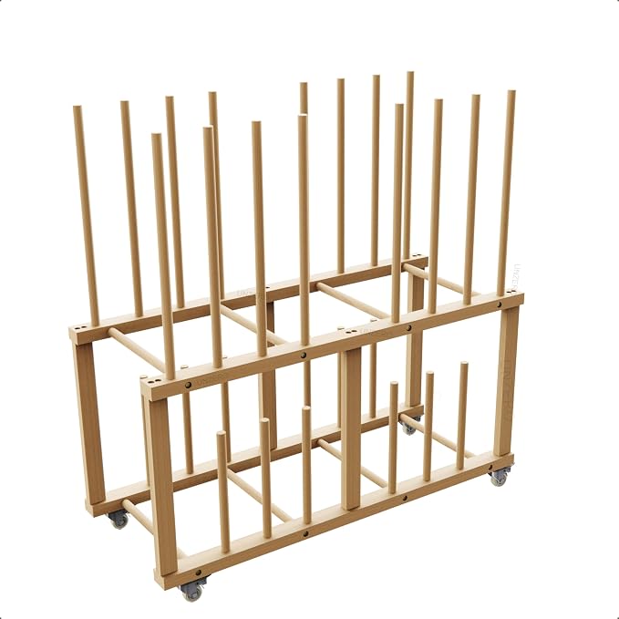 Art Storage Rack, Art Canvas Storage, Art Drying Rack, Canvas Boards Rack Art Storage with Handle & Caster Wheels for Drawing Board, Panel, Paper Pad for - Image 2