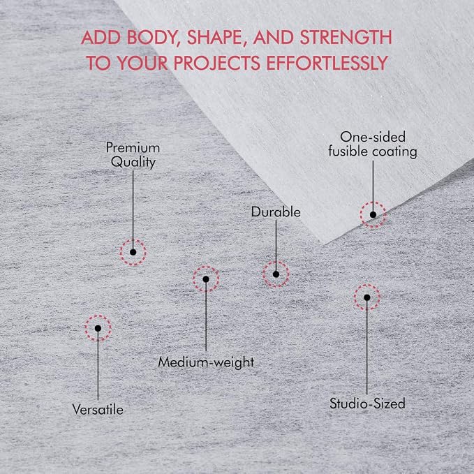 Fairfield Structure, Medium Weight Fusible Interfacing, One-Sided Fusible Interfacing for Sewing, Ideal for Bags, Purses, and More, Sewing Supplies, Craft Supplies & Materials, 20" by 20 yd Roll - Image 5