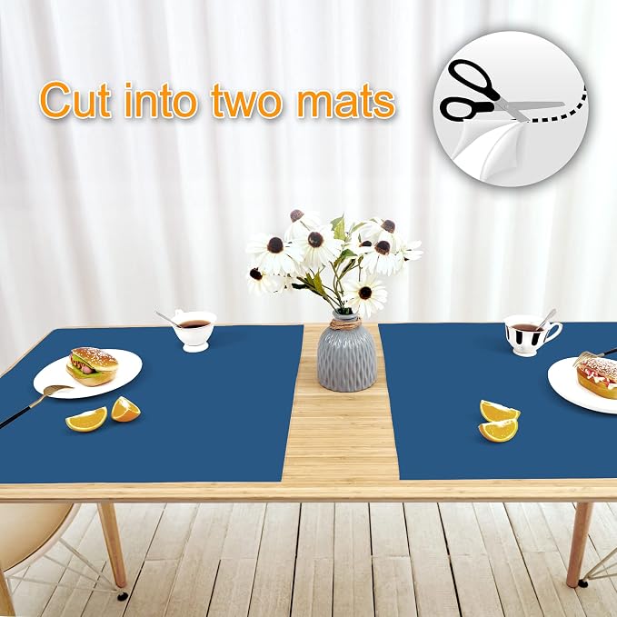 Silicone Mats for Kitchen Counter 47"x23.6"x0.08”, Largest Heat Resistant Mat Shipped Rolled Up Kitchen Island Silicone Countertop Protector Mat Nonslip Extra Large Counter Mat, Blue | Largest Size, Heat Resistant, Nonslip, Extra Large Countertop Prote... - Image 9