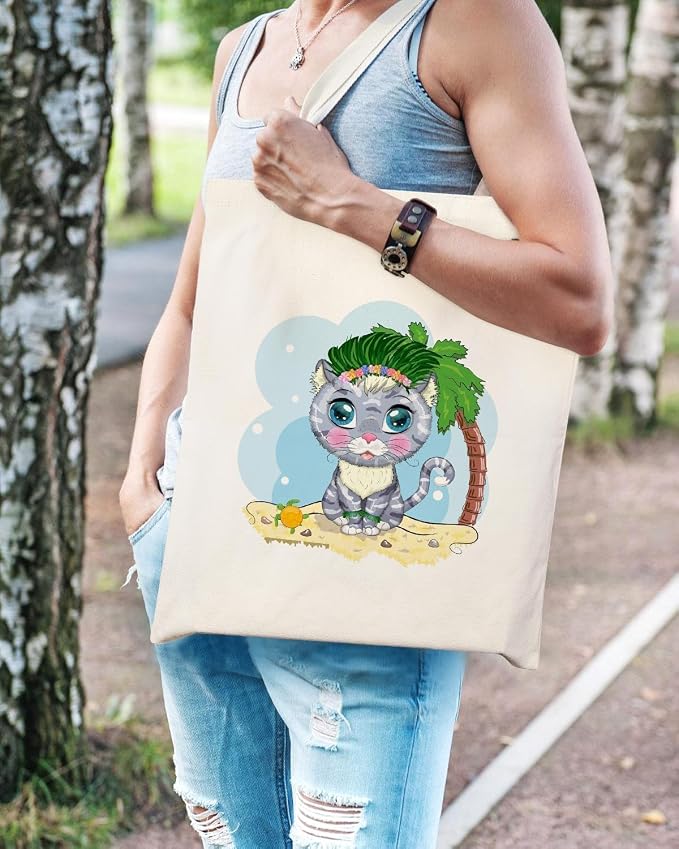 Lzerking 24 Pack Canvas Tote Bags Bulk (14x15 Inches, Natural Color) | Perfect for DIY projects (painting, sublimation, HTV, screen printing), 10oz fabric, reusable bags, machine washable - Image 7