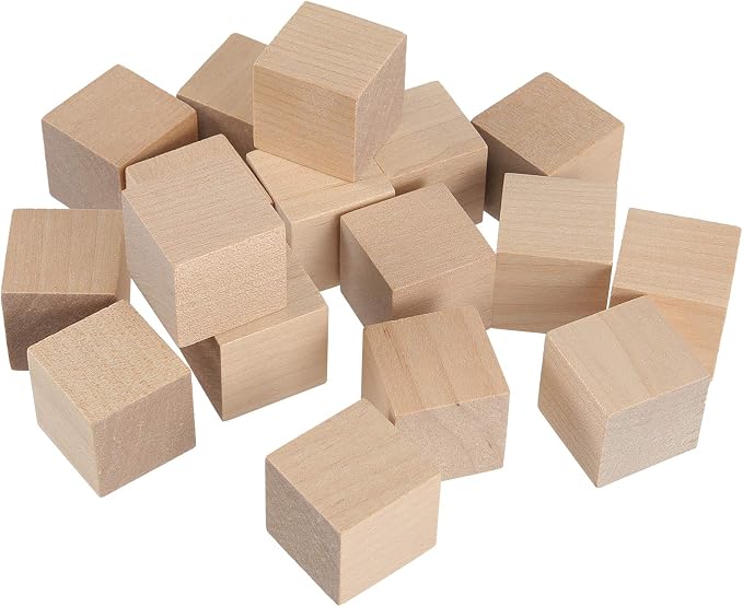 800 PCS 3/4 Inch Natural Wooden Cubes, Mini Unfinished Wood Blocks, Wood Square Blocks for Puzzle Making, Letter Blocks, Painting, DIY Crafts - Image 6
