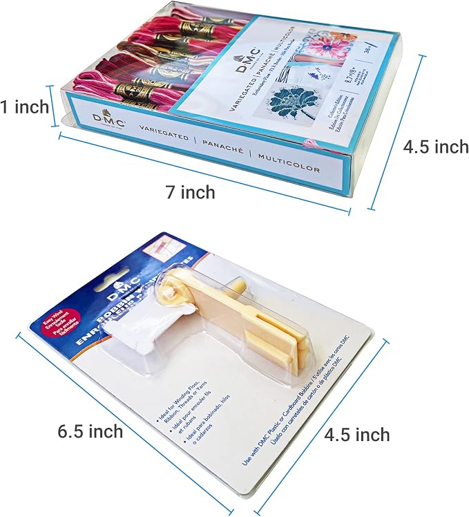 DMC Embroidery Floss, 36 Variegated Thread Pack Bundle with Bobbin Winder. | Cotton Multicolor Cross Stitch Threads, DMC Color Variations, Hand embroidery Yarn Set,Colorful string Kit. 8,7 Yard - Image 6