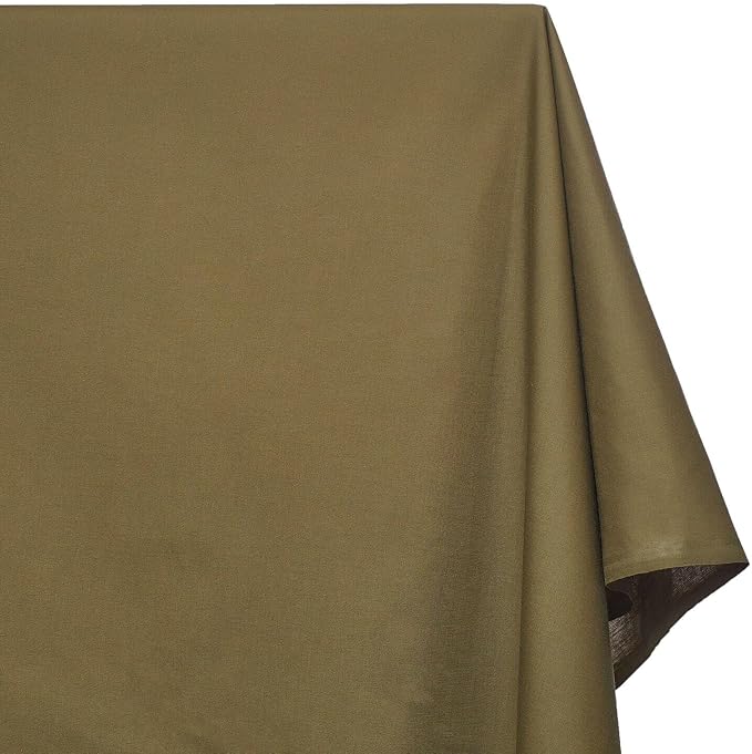 Cotton Broadcloth Fabric Lightweight Soft Solid Woven Polyester Blend By The Yard & Wholesale - Olive (20 Yards) - Image 2