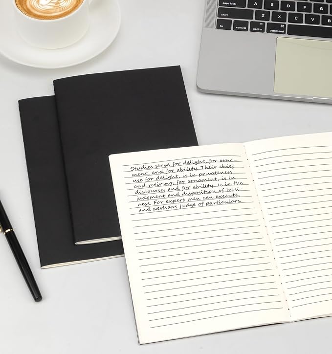 100 Pack A5 Black Cover College Ruled Notebooks Bulk, Journaling Notebooks | A5 Lined College Ruled Notebook, 8.3x5.5 Inches 60 Pages Travel Journal Notebooks Set for Work, School, Writing - Image 5