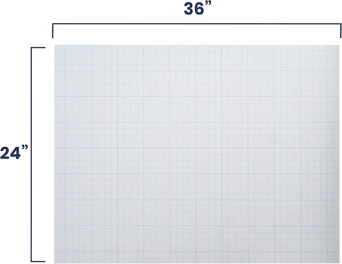 Pacific Arc Drafting Vellum Sheets, 10-Sheets 24 x 36 inches Paper Rag Vellum Gridded 4 x 4 - Image 4
