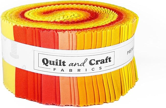 2.5" Fabric Strip Roll - 100% Cotton Quilting Strip (Papaya Palette) by NorthcottFabrics