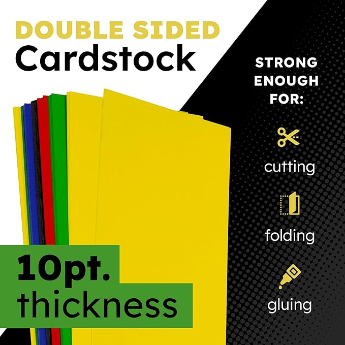 Hygloss Medium Colored Poster Board 11x14-50 Assorted Standard Color Bulk Pack - Red, Yellow, Green, Blue, Black - 10 Pt. Thickness Poster Board Paper, Posterboard Multipack 11" x 14" - Image 2
